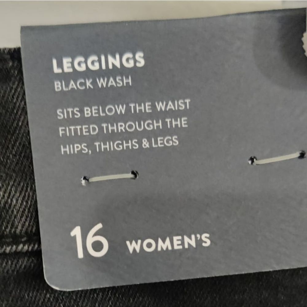 NWT J. Jill Black Wash Leggings Size 16W - Picture 6 of 8
